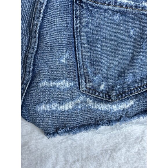 Citizens of Humanity Nikki Vintage 26 Distress Torn Button-Fly Jean Shorts High - Picture 7 of 15